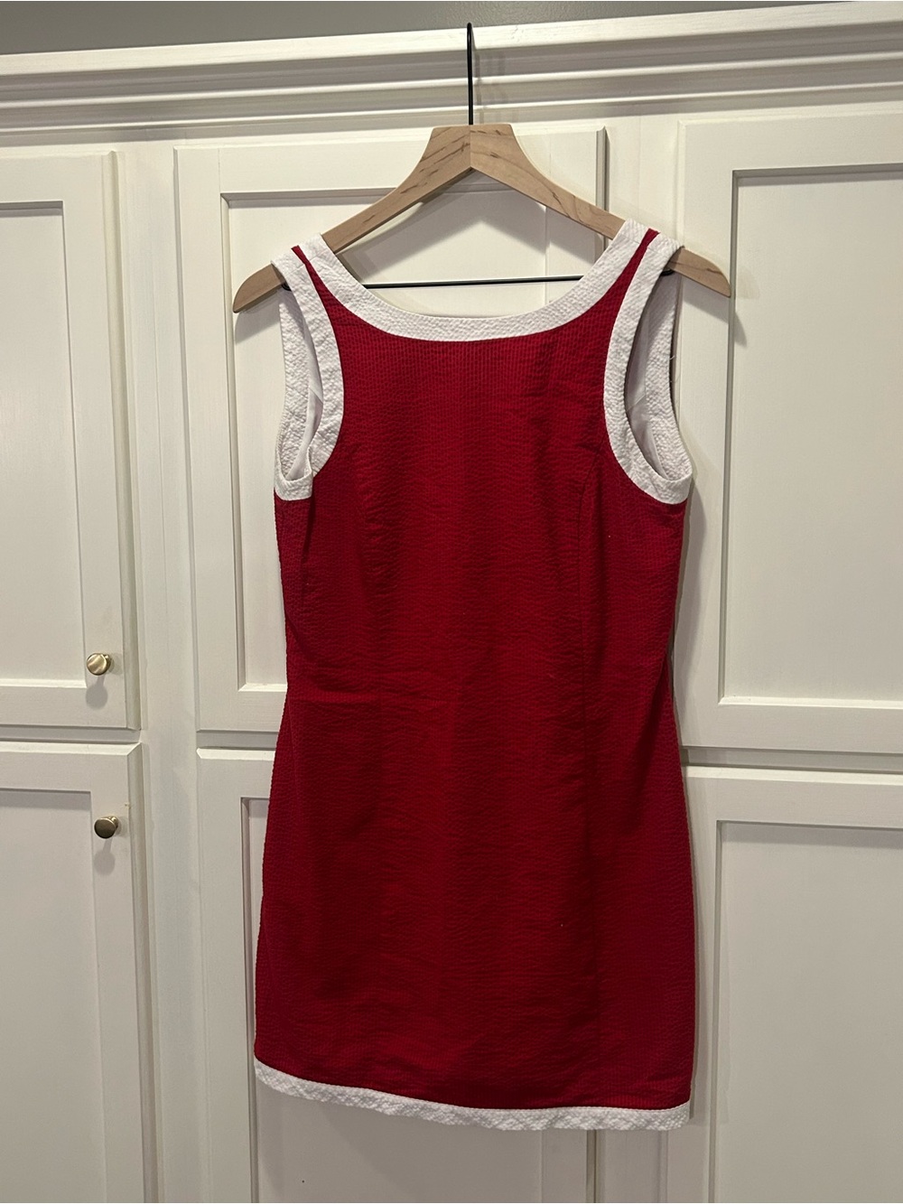 Lauren James Red Mini Dress with White Trim